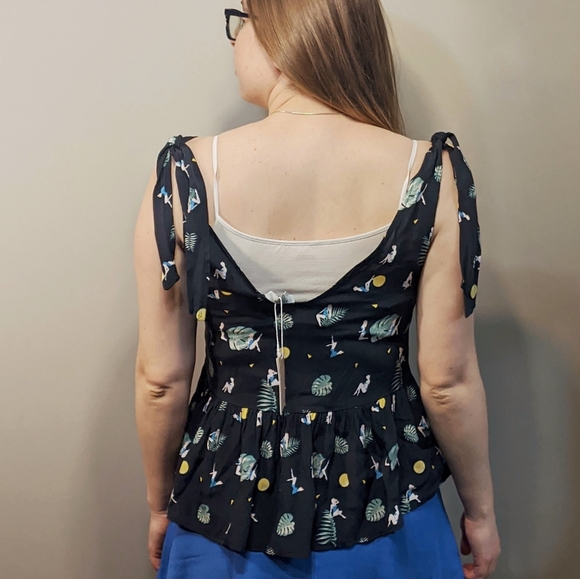 Pin up lemon print blouse top Frnch blouse - Picture 9 of 10